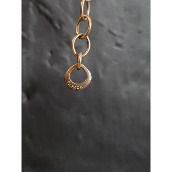 Silpada Howlite Multi Strand Necklace Leather Turquoise Sterling Silver .925 18" - Picture 5 of 10